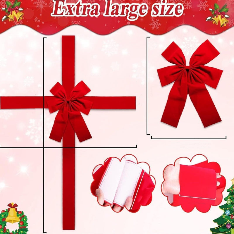 Christmas Door Hanging Bow Ribbon Epictop store