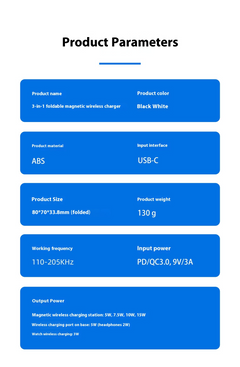 3 IN 1 FOLDABLE WIRELESS CHARGER My Store