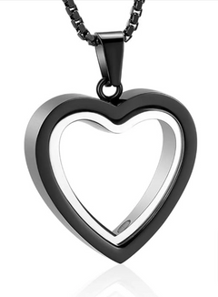 Heartfelt Remembrance: Stainless Steel Heart-Shaped Cremation Pendant My Store