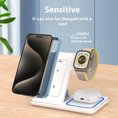 3 In 1 LED Fast Wireless Charger Stand Foldable Charging Station My Store