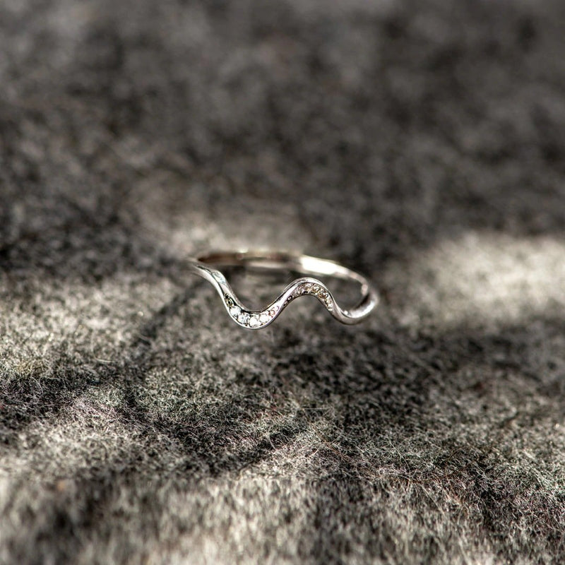 Water Wave Silver Ring in Fashion Design My Store