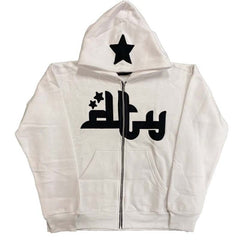 Star Printed Zip Up Hoodies Epictop store