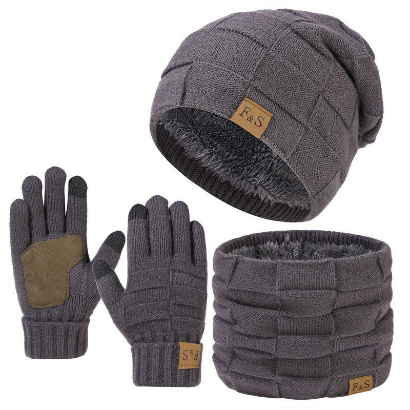 Superhero Winter Knit Set for Men (3pcs) TM