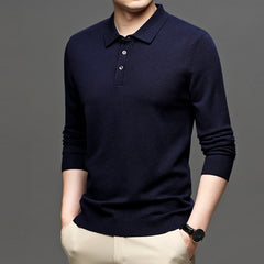 Men's Lapel Knit Pullover Sweater My Store