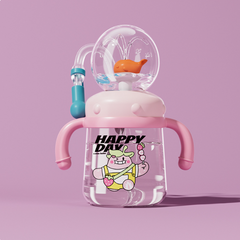 Children's Whale Cartoon Diving Fountain Water Bottle - Tritan Leakproof Sippy Cup (Various Sizes & Colors) Epictop store