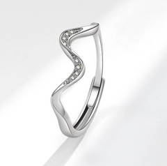 Water Wave Silver Ring in Fashion Design My Store