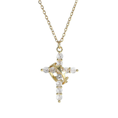 Crown Cross Necklace Epictop store