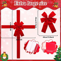 Christmas Door Hanging Bow Ribbon Epictop store