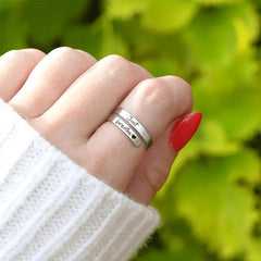 Silver Spiral Heart Ring My Store