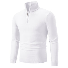 2023 Men's Plus Size Fleece Zip Mock Neck Sweater My Store
