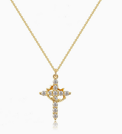 Crown Cross Necklace Epictop store