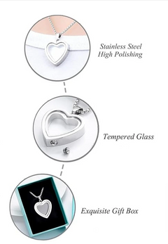 Heartfelt Remembrance: Stainless Steel Heart-Shaped Cremation Pendant My Store