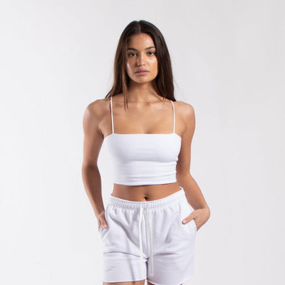 06050 - CLOSEOUT Women's Cropped Bralette Tank POS Wholesale