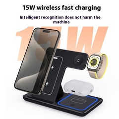 3 In 1 LED Fast Wireless Charger Stand Foldable Charging Station My Store