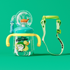Children's Whale Cartoon Diving Fountain Water Bottle - Tritan Leakproof Sippy Cup (Various Sizes & Colors) Epictop store