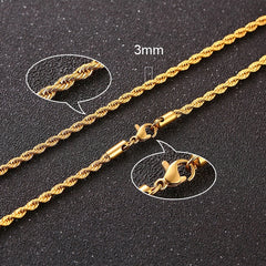 Twisted Rope Figaro Necklaces My Store