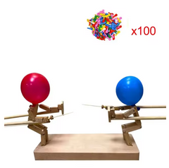 Handmade Balloon Heads Wooden Fighter Puppets Epictop store