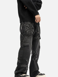 Spider Denim Pants My Store