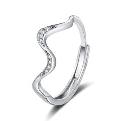 Water Wave Silver Ring in Fashion Design My Store