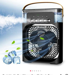 Portable 3-in-1 Air Cooler Fan – Mini AC for Room, Office & Car | Fast Cooling + Humidifier | Ships from USA 🇺🇸 | TikTok & Amazon Hot Seller! Epictop store