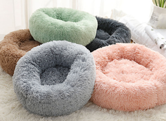 Round Plush Dog Bed for Small Dogs and Puppies My Store