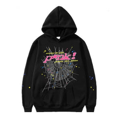 Spider Letter Prints Hoodies My Store