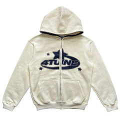 Star Printed Zip Up Hoodies Epictop store