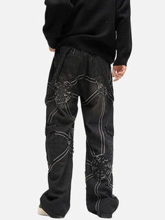 Spider Denim Pants My Store