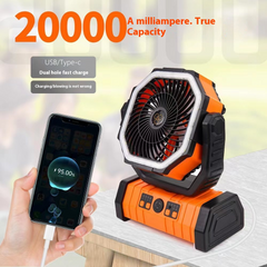 Outdoor Household Power Bank LED Light Camping Fan My Store