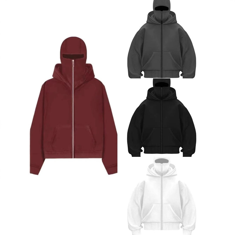 Men's Hooded Zip-Up Baseball Jacket My Store