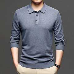 Men's Lapel Knit Pullover Sweater My Store