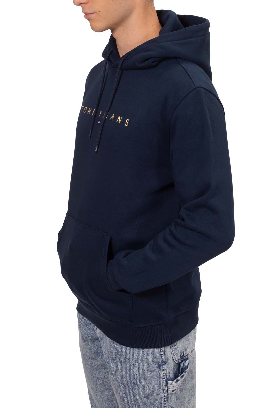 TOMMY JEANS - Men's winter hoodie with linear logo Tommy Jeans