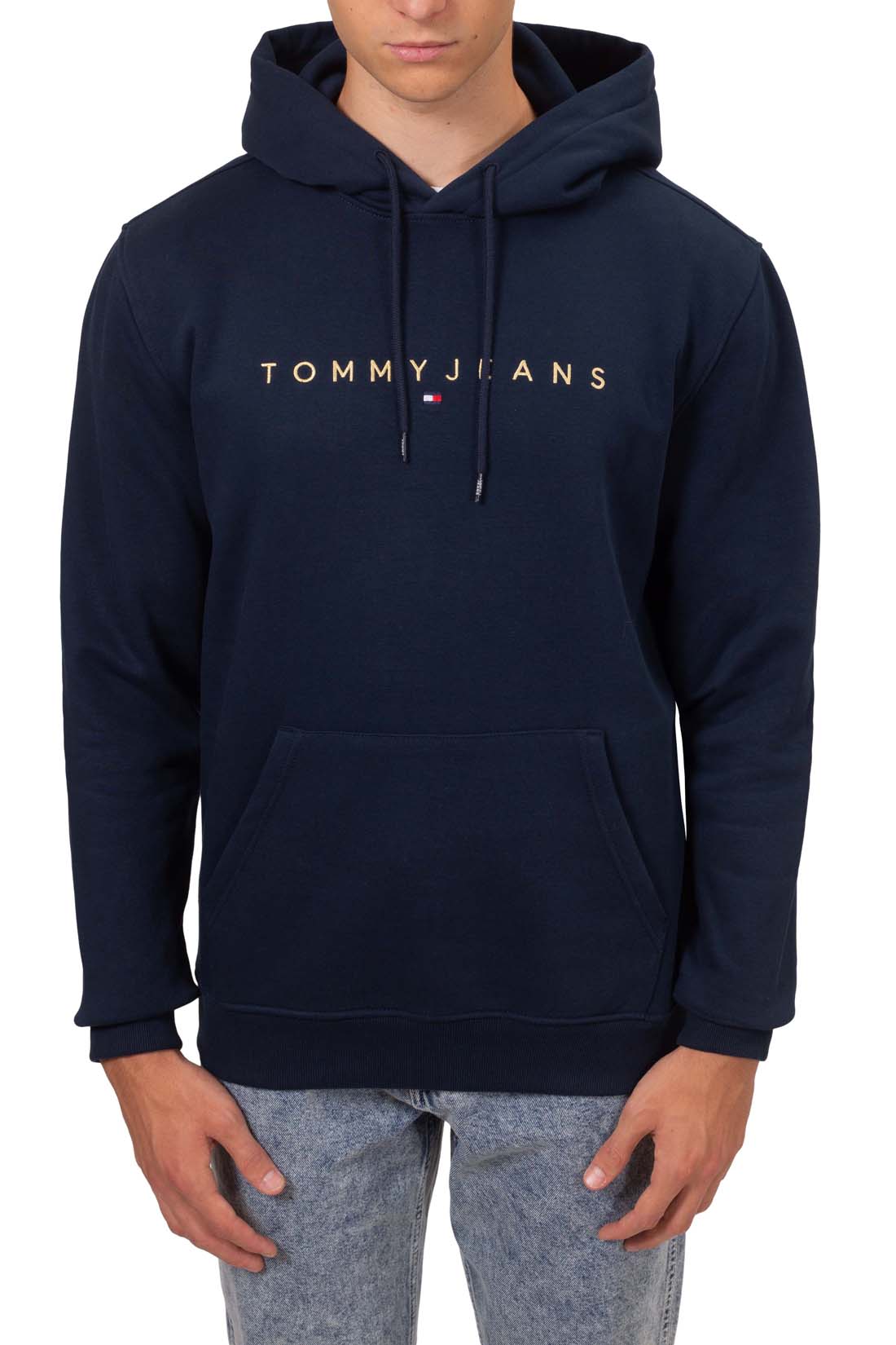 TOMMY JEANS - Men's winter hoodie with linear logo Tommy Jeans