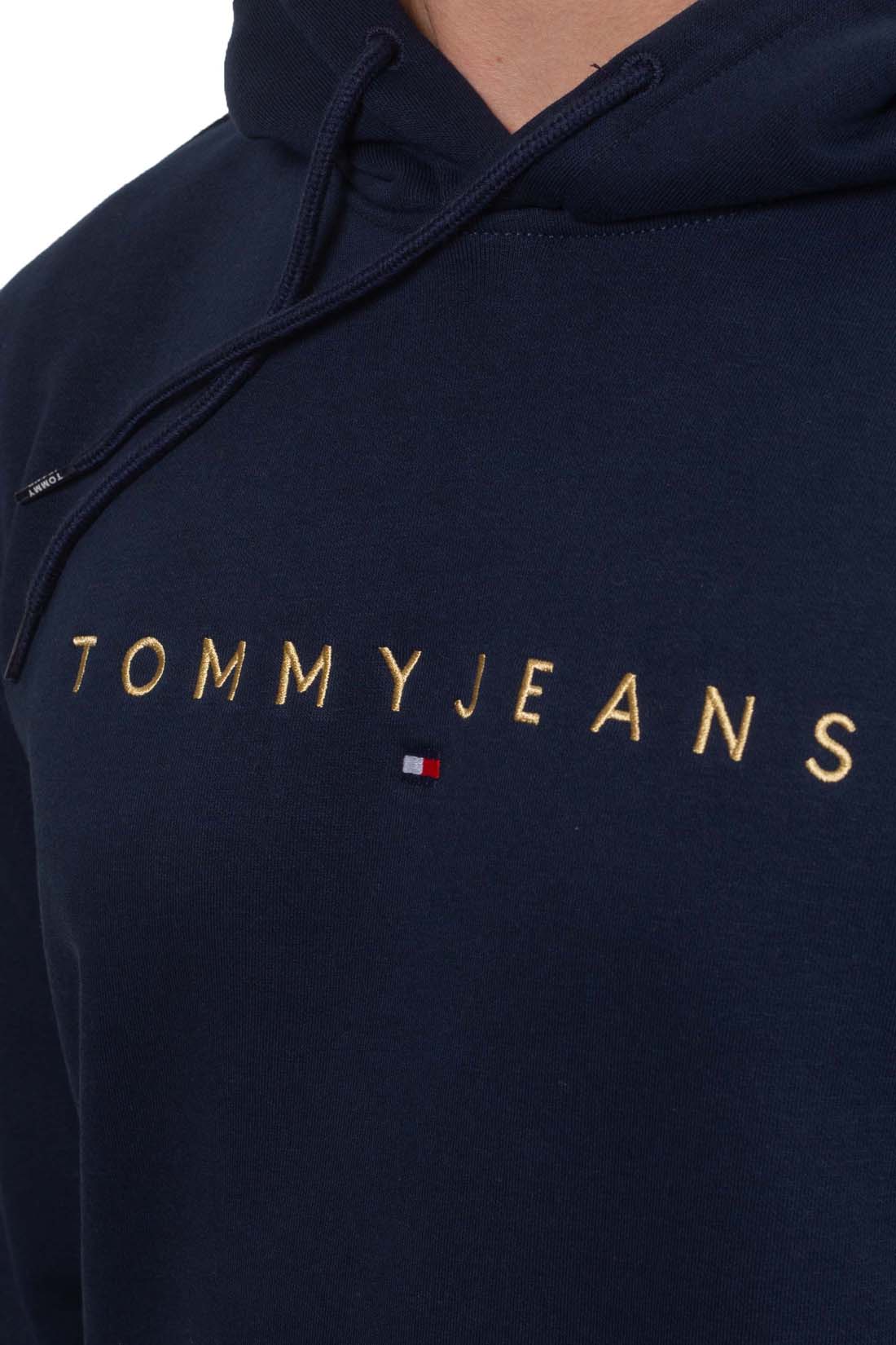 TOMMY JEANS - Men's winter hoodie with linear logo Tommy Jeans