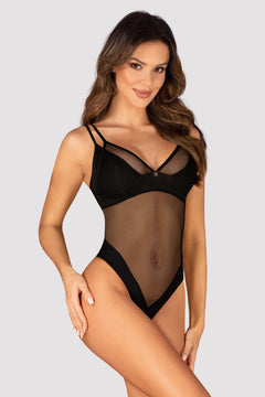 Crotchless Mesh Black Teddy: Obsessive Lingerie Ultimate Allure Obsessive Lingerie