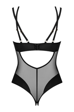 Crotchless Mesh Black Teddy: Obsessive Lingerie Ultimate Allure Obsessive Lingerie