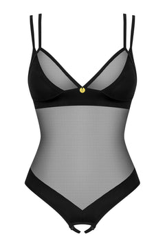 Crotchless Mesh Black Teddy: Obsessive Lingerie Ultimate Allure Obsessive Lingerie