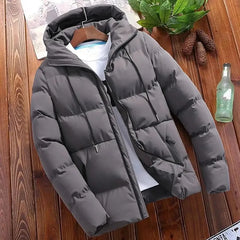 Men's Thick Hooded Winter Puffer Jacket – Warm Casual Parka LPO