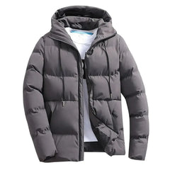 Men's Thick Hooded Winter Puffer Jacket – Warm Casual Parka LPO