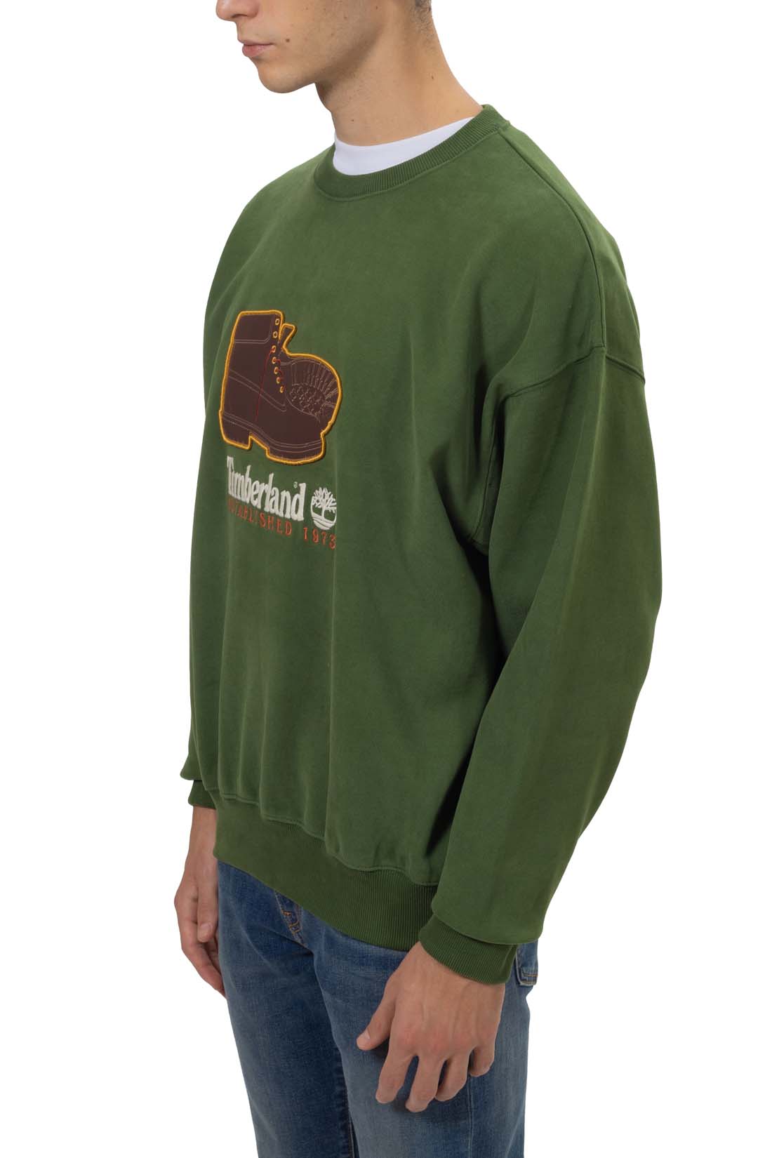 TIMBERLAND - Men's winter sweatshirt with iconic boot patch Timberland