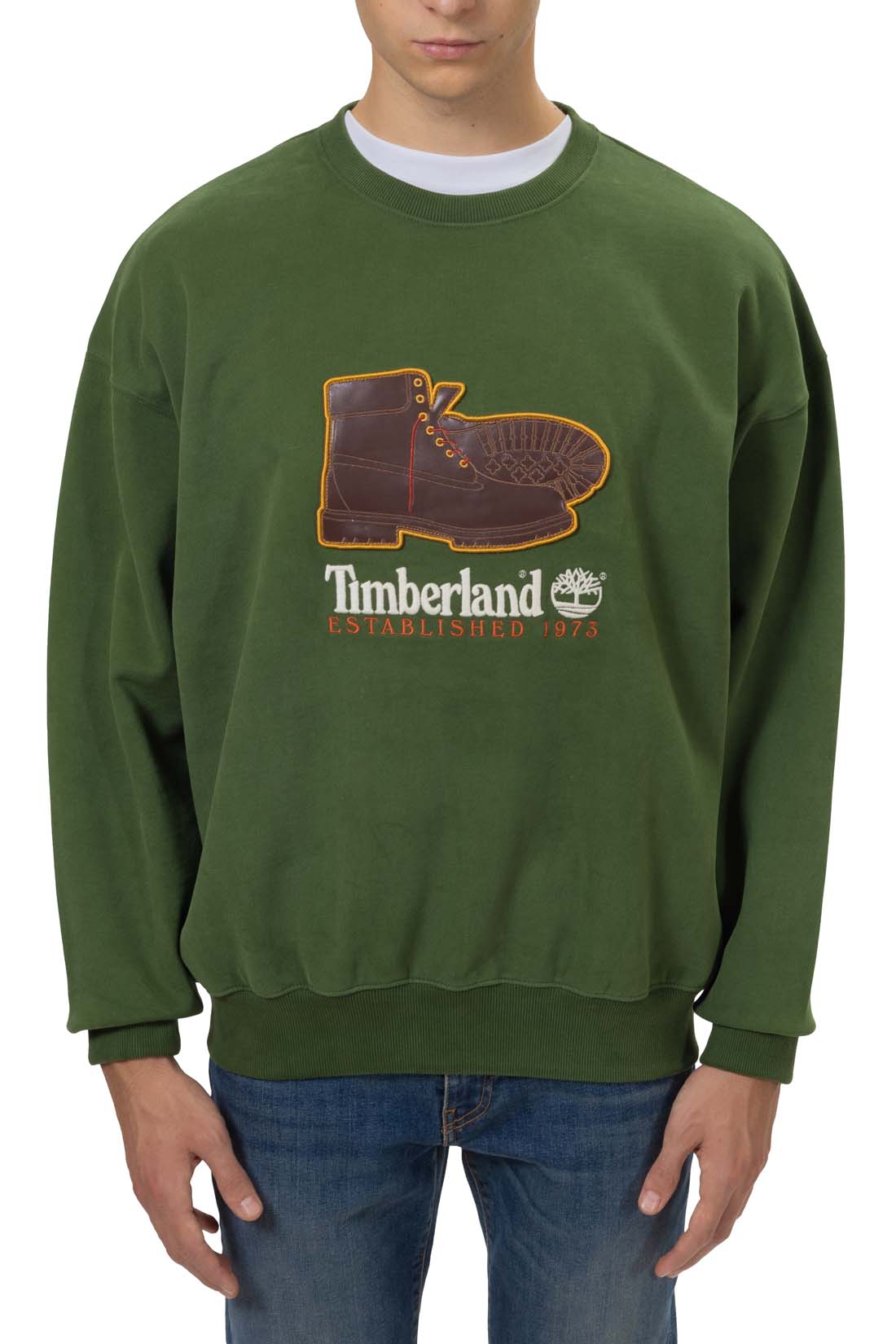 TIMBERLAND - Men's winter sweatshirt with iconic boot patch Timberland