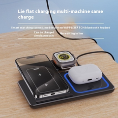 3 In 1 LED Fast Wireless Charger Stand Foldable Charging Station My Store