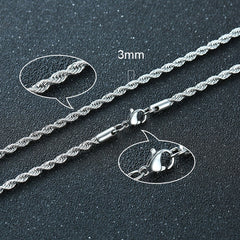 Twisted Rope Figaro Necklaces My Store