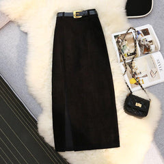 High Waist A-Line Corduroy Skirt for Women My Store