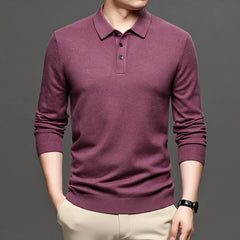Men's Lapel Knit Pullover Sweater My Store