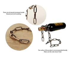 Magic Iron Chain Wine Bottle Holder Epictop store