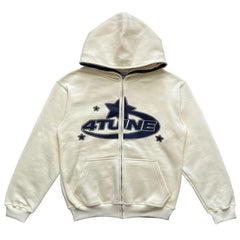 Star Printed Zip Up Hoodies Epictop store