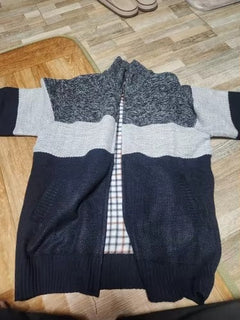 Mens Fleece Zipper Cardigan Winter Jacket Sweater OBA