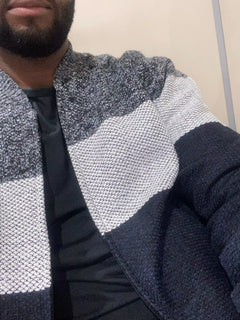 Mens Fleece Zipper Cardigan Winter Jacket Sweater OBA