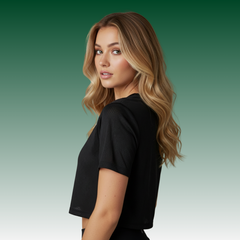 LA Gear Women’s Cropped Mesh Tee | Black LA Gear